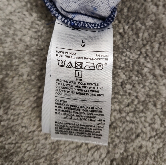 Old Navy Women's Bohemian Jumpsuit Size Large Blue White - Picture 15 of 15